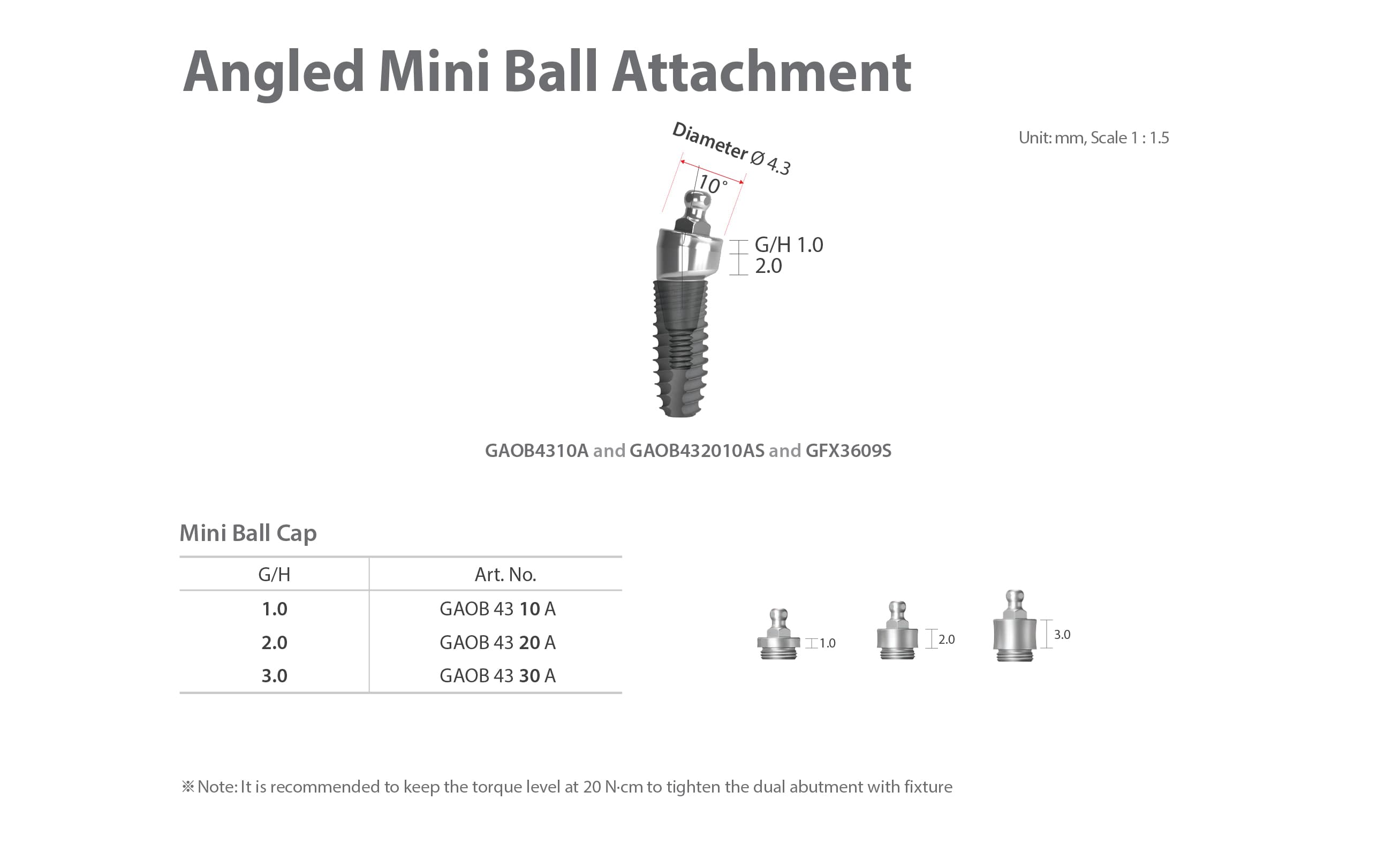 Dentium - NRLine Mini Ball Cap