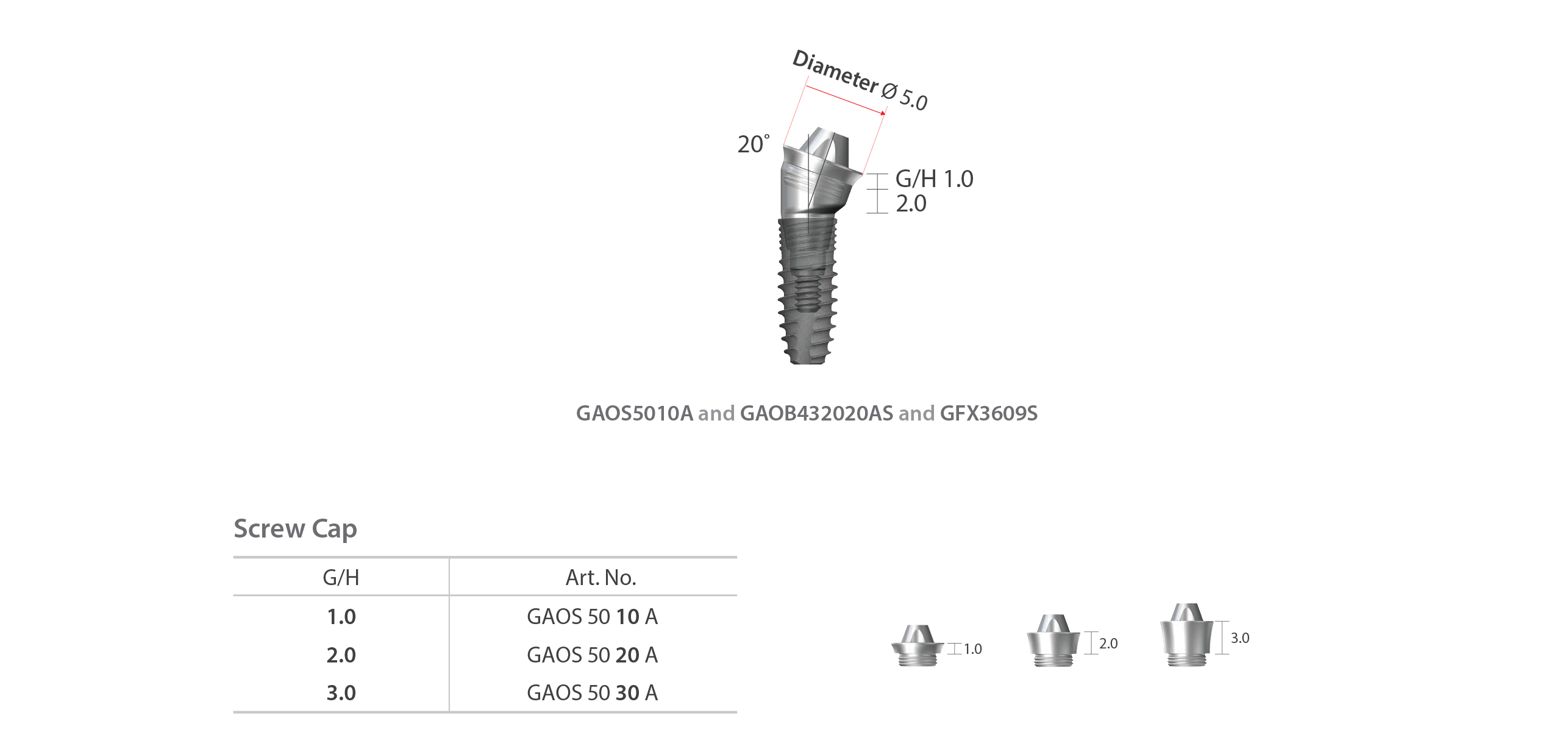 dentium screw abutment screw cap